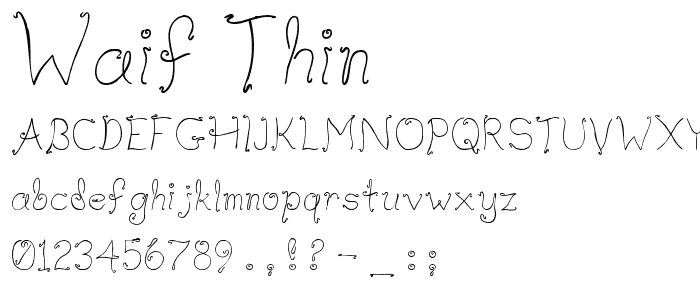 Waif Thin font